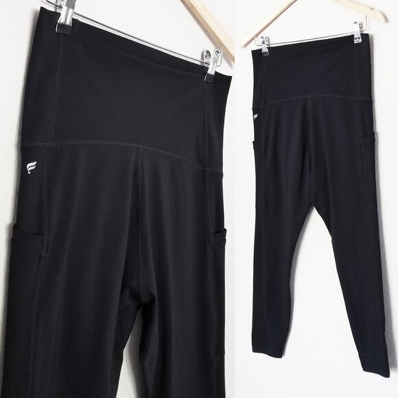 Fabletics Maternity High-Waisted PureLuxe 7/8 Legging Black Medium Comfort $95 - Picture 6 of 12
